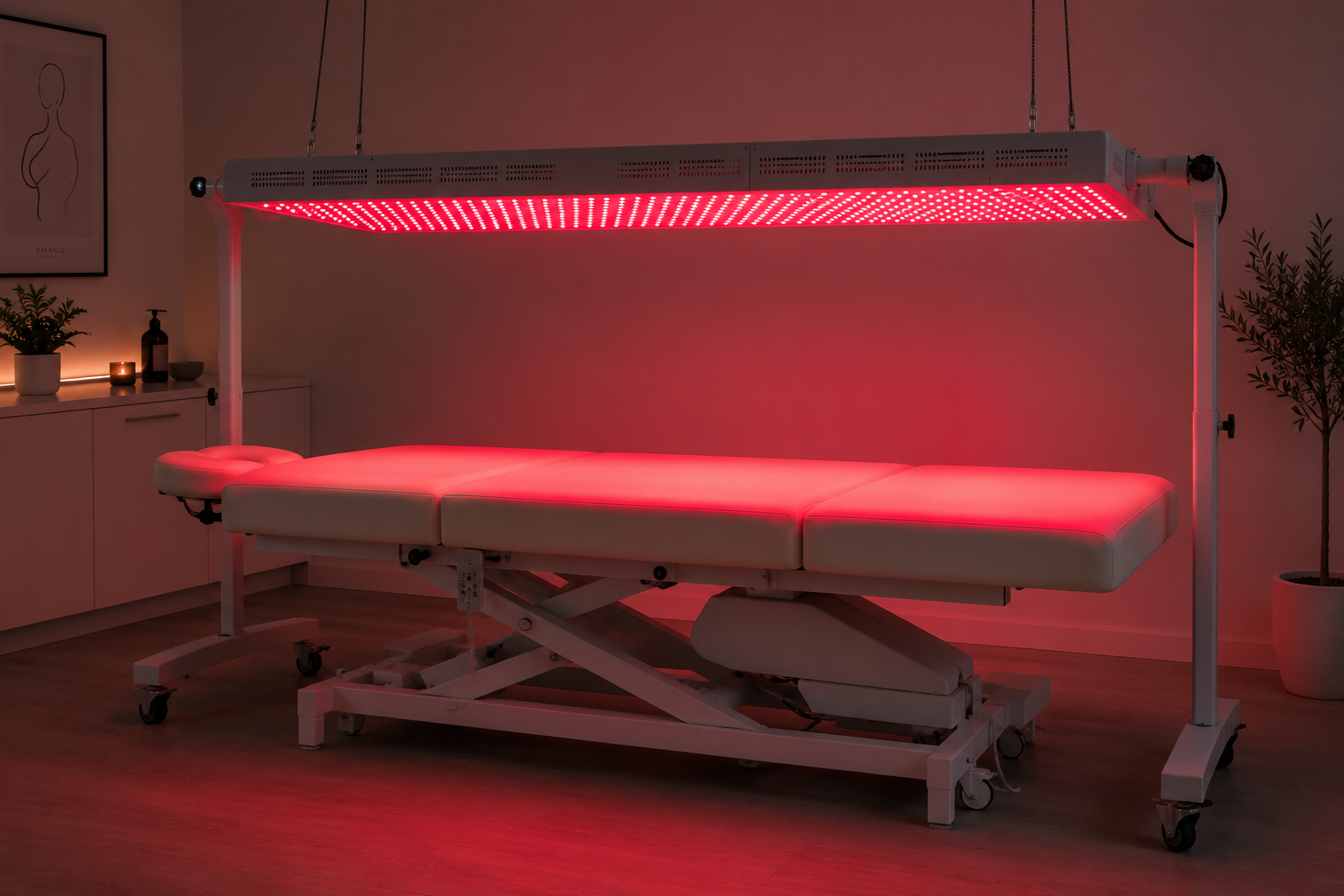 Rode Licht Therapie ruimte bij The Healing Lounge in Leusden